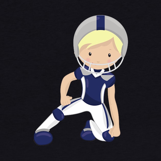 American Football, Rugby, Cute Boy, Blond Hair by Jelena Dunčević